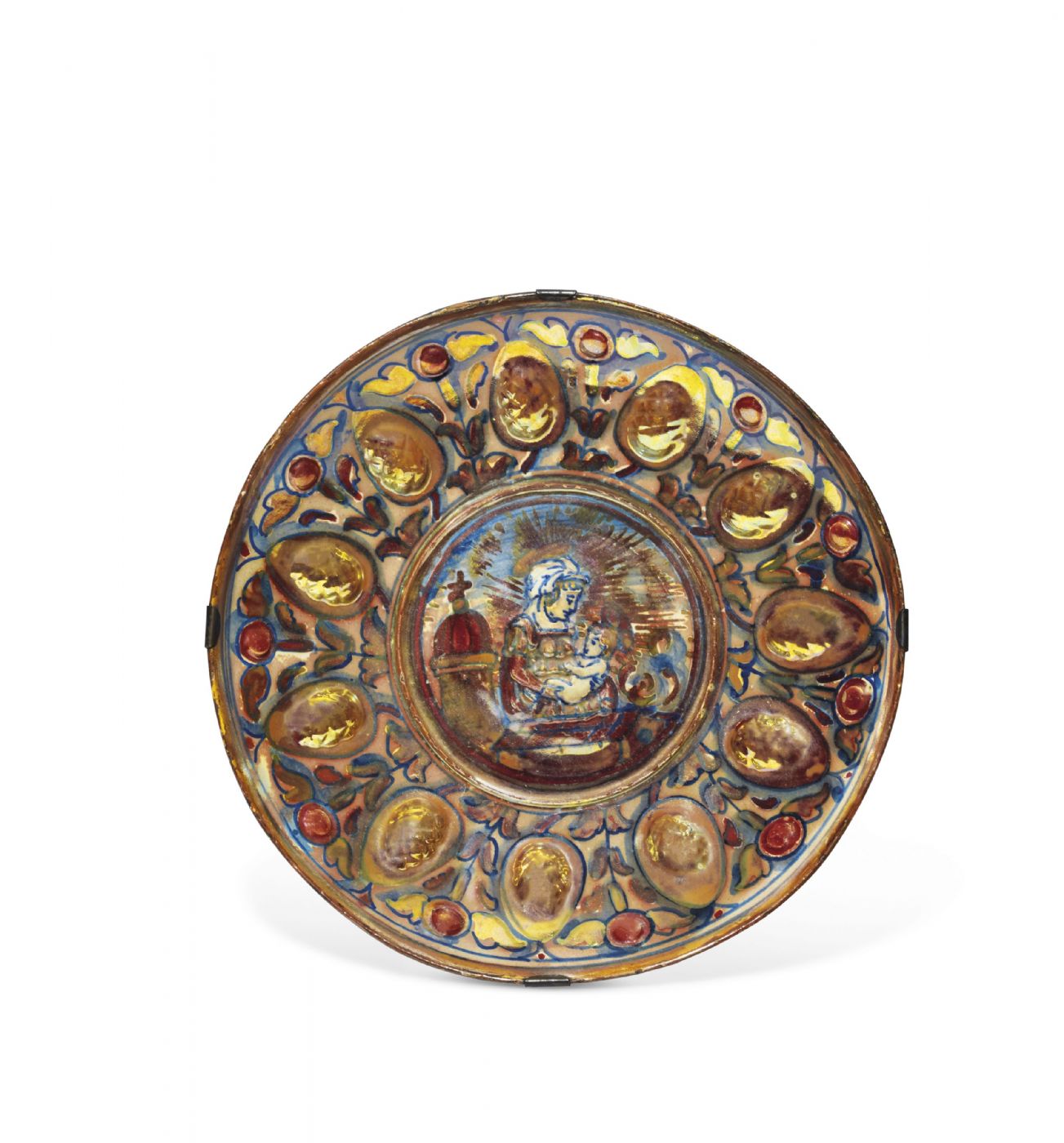 Fabulosa taça abaulada com reflexos rubi e ouro GUBBIO MASTRO GIORGIO ANDREOLI 1530-35